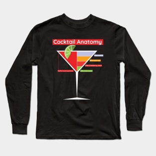 Cocktail anatomy - Cosmopolitan Long Sleeve T-Shirt